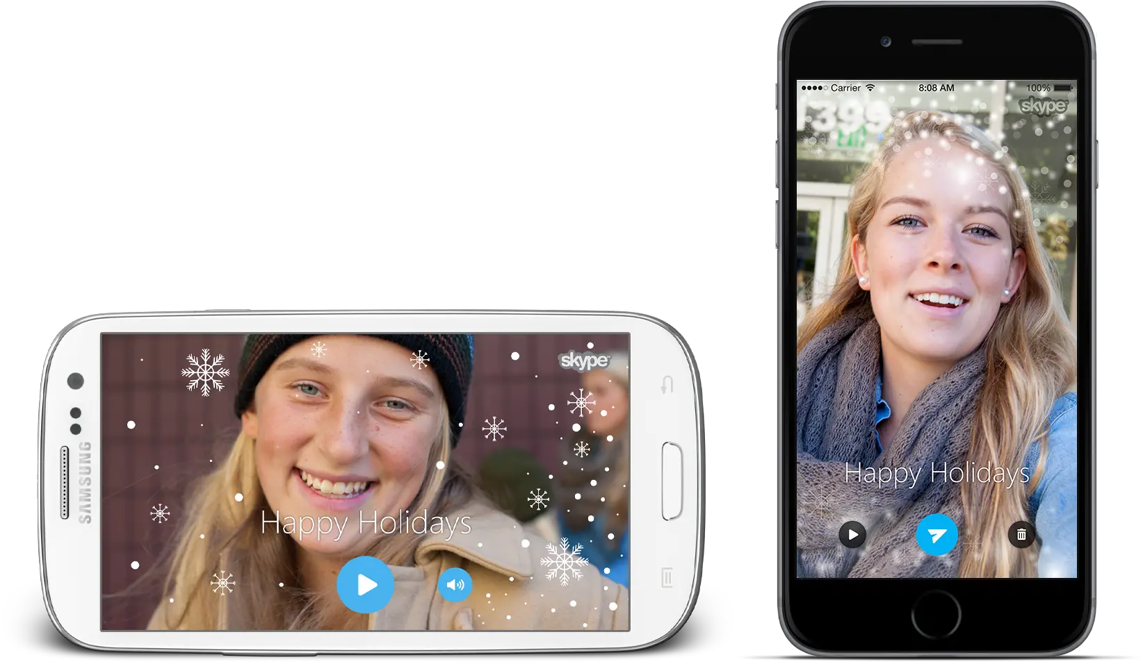 Let It Snow Skype App Gets Holiday Themed Update With Video Skype Png Snowflake Emoji Png