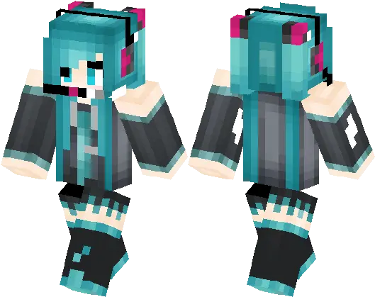 Hatsune Miku Minecraft Skin Hub Purple Hatsune Miku Minecraft Skin Png Hatsune Miku Png