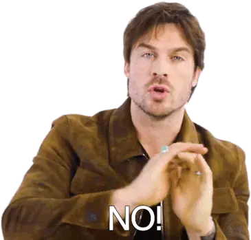 No Way Gif Tvd Stickers For Whatsapp Delena Png Ian Somerhalder Icon Gif