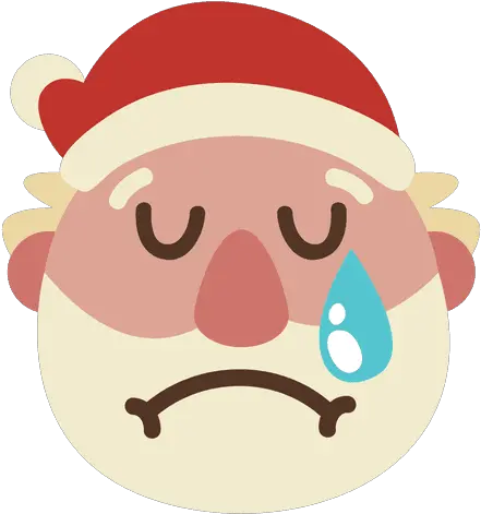 Crying Santa Claus Face Emoticon 61 Transparent Png U0026 Svg Crying Santa Png Tear Emoji Png