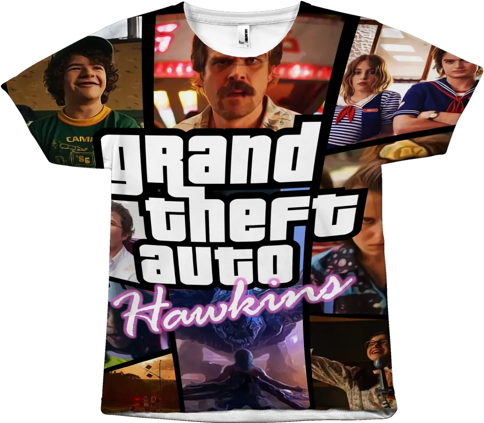 Grand Theft Auto Hawkins Shirt Funny Stranger Things Gta Png Grand Theft Auto Png