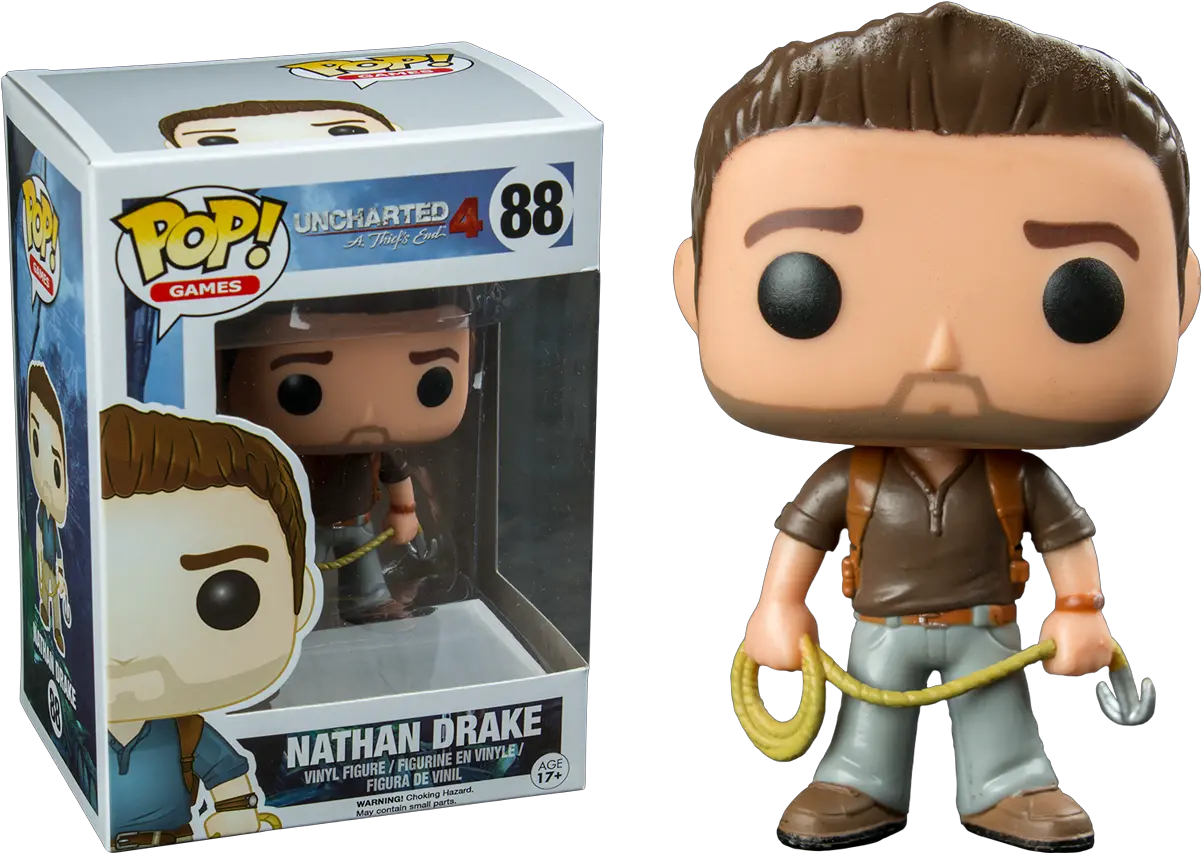 Nathan Drake Brown Shirt Us Exclusive Nathan Drake Funko Pop Png Nathan Drake Png