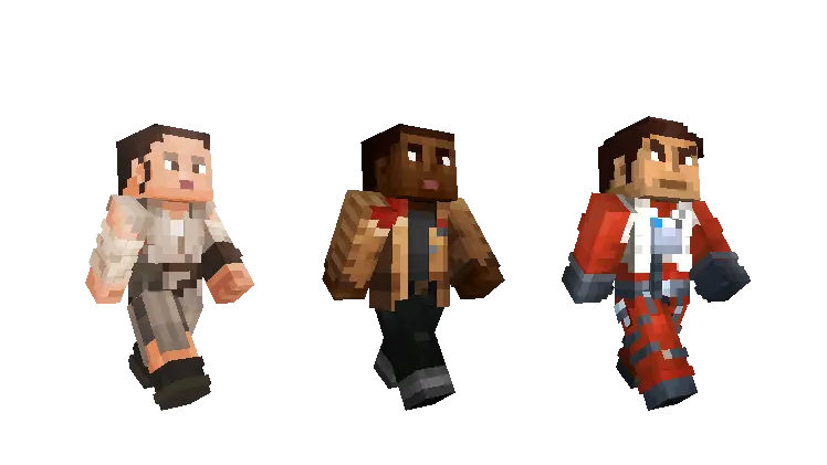 Download Hd Rey Finn And Poe Dameron Minecraft Kylo Ren Poe Dameron Minecraft Skin Png Kylo Ren Png