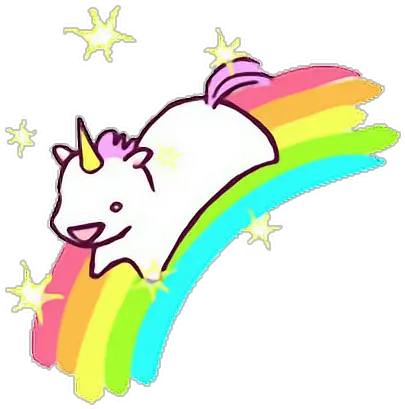 Kawaii Cute Rainbow Unicorn Sticker By Tabarak Kawaii Rainbow Cute Drawing Png Kawaii Transparent