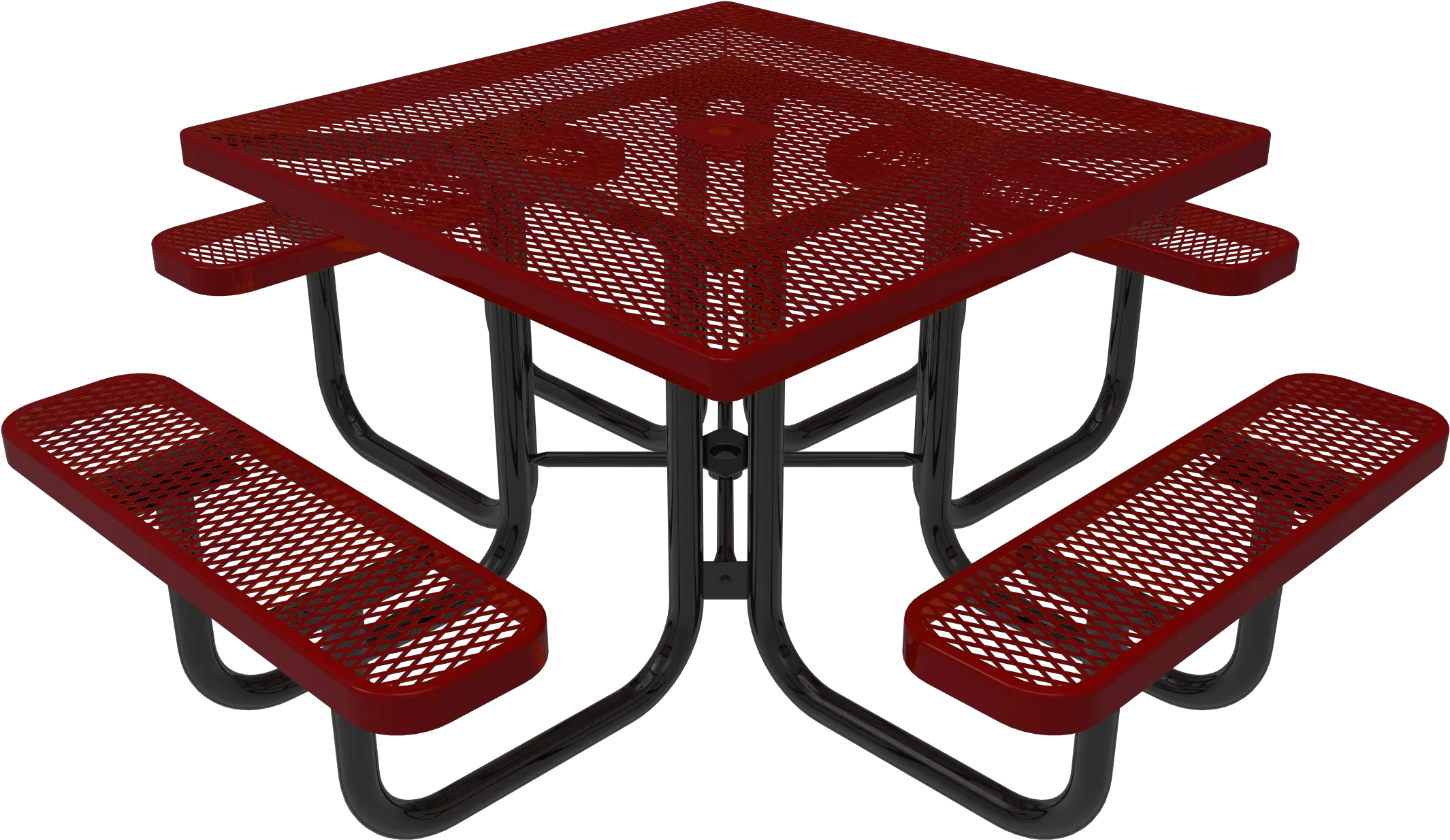 46 In Square Picnic Table The Park Catalog Round Metal Picnic Tables Png Picnic Table Png