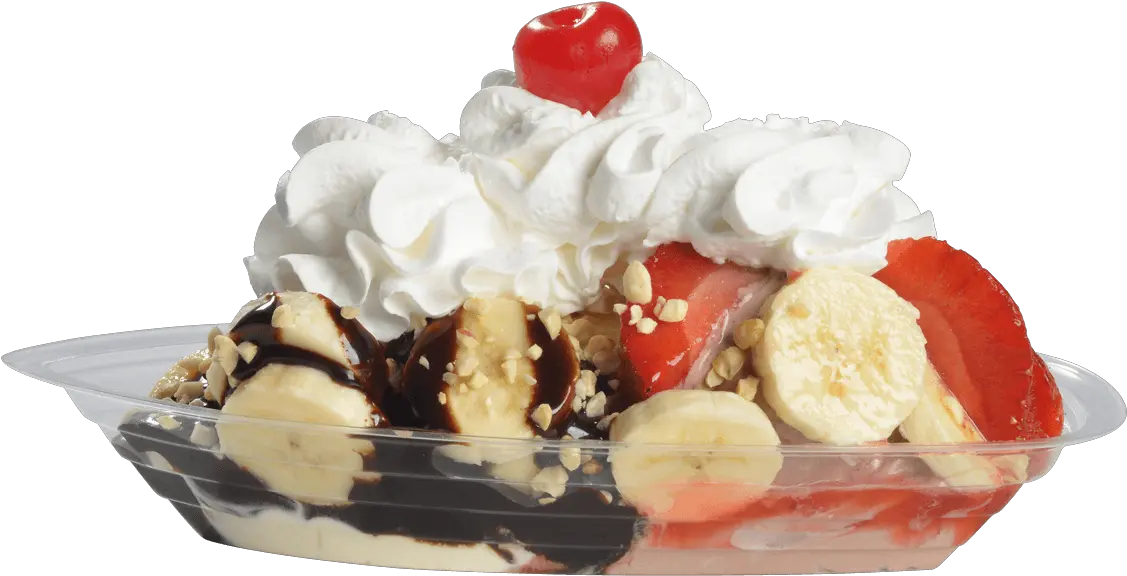 Frozen Custard Desserts Custard Ice Cream Transparents Png Banana Split Png