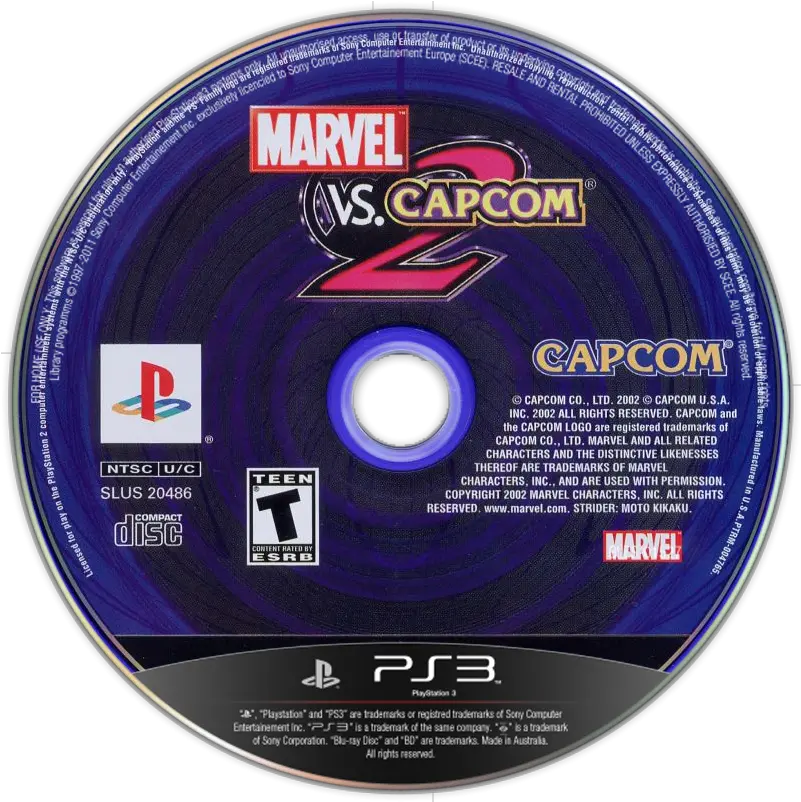 Marvel Vs Marvel Vs Capcom Ps2 Cd Png Marvel Vs Capcom Logo