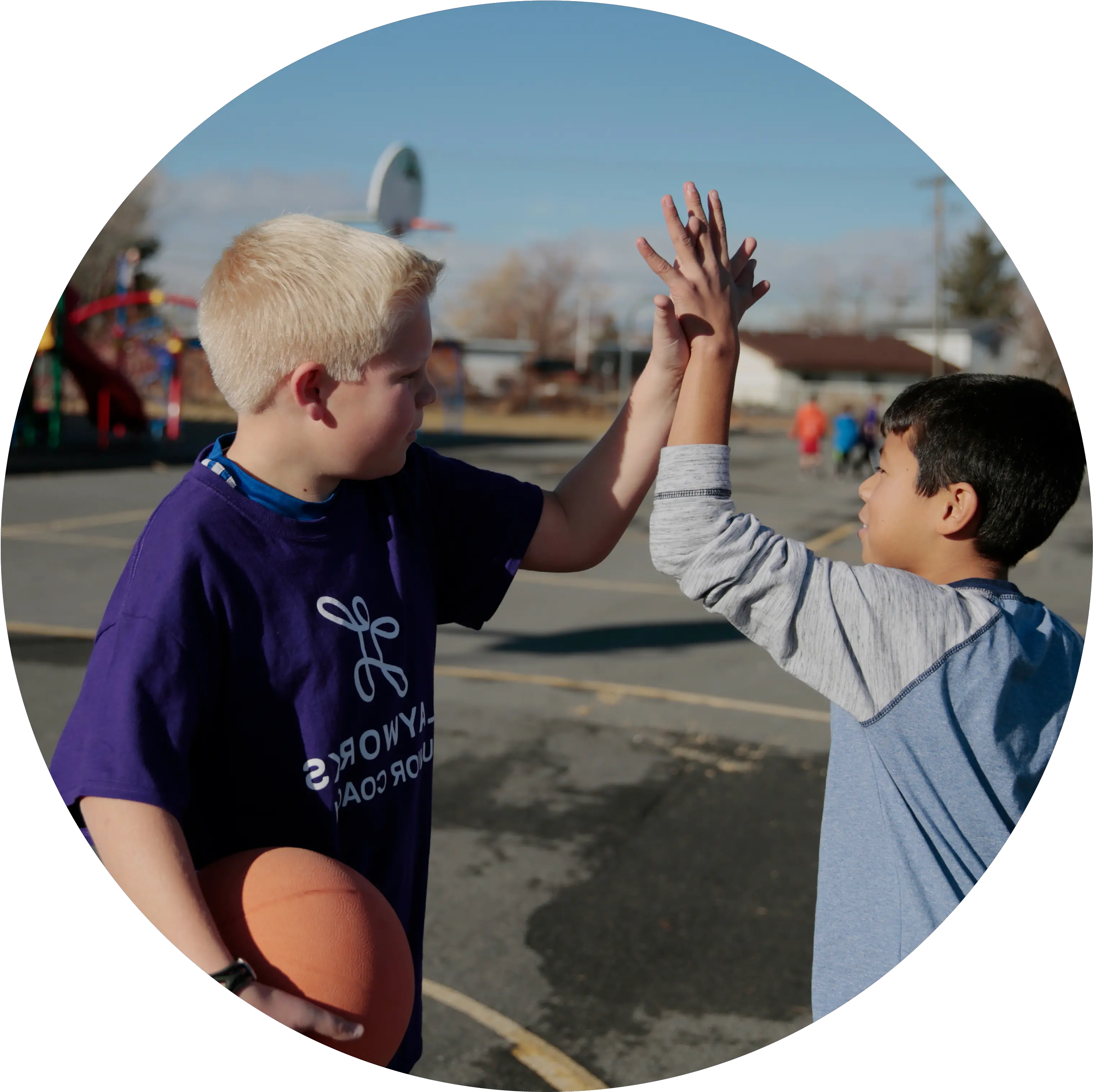 Kids High Five Circle Picture Playworks Toddler Png High Five Png
