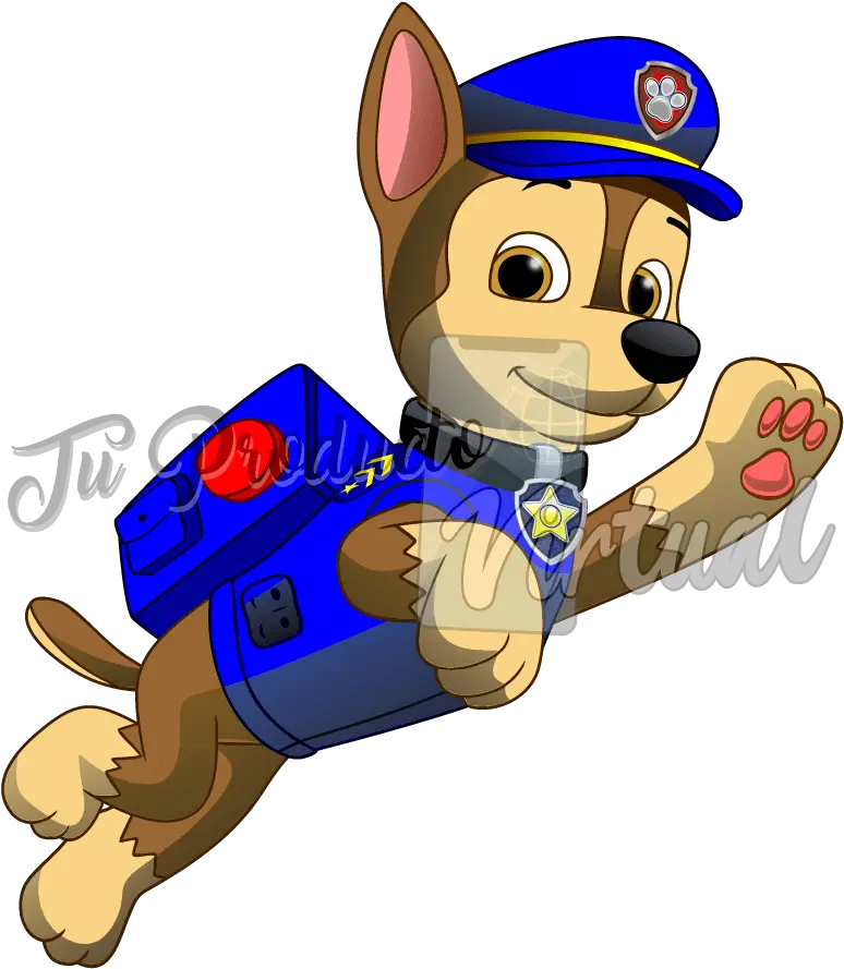 Chase Paw Patrol Png Y Vector En Illustrator Tu Producto Osso Patrulha Canina Png Paw Patrol Chase Png