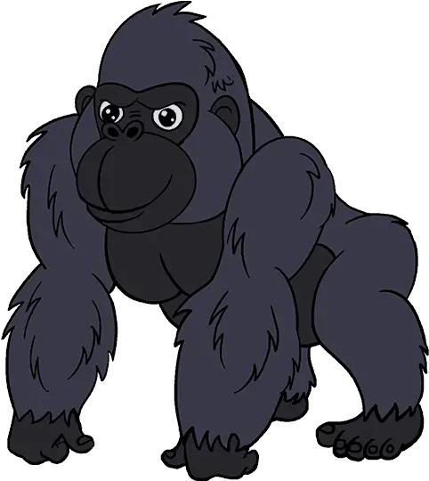 Drawing Gorillas Cartoon Transparent Transparent Gorilla Clipart Png Gorilla Cartoon Png