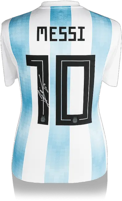 Leo Messi Signed 2017 18 Argentina World Cup Jersey Autograph Coa Lionel Barcelona Sports Jersey Png Messi Transparent