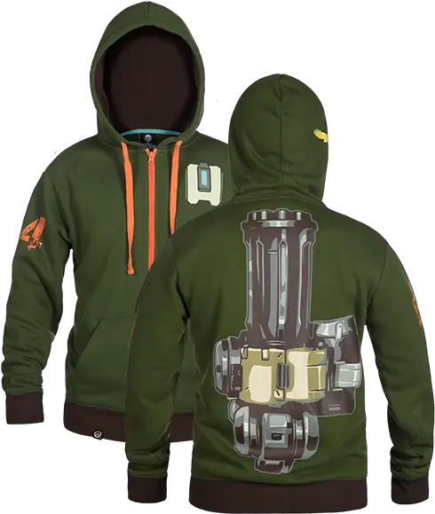 Download Overwatch Ultimate Bastion Zip Up Hoodie Hoodie Png Bastion Png