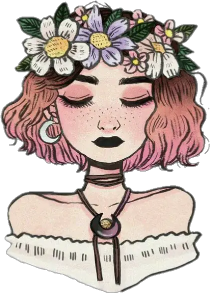 Clipart Girl Kawaii Picture 534359 Drawing Of A Flower As A Person Png Kawaii Tumblr Png