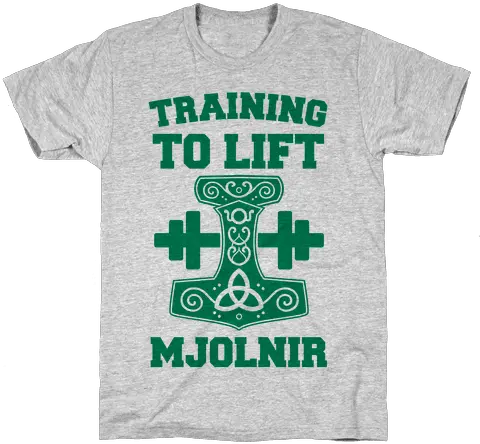 Training To Lift Mjolnir Mens T Cross Png Mjolnir Png