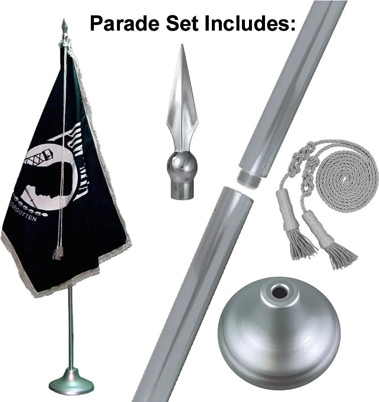 Pow Mia Aluminum Parade Sets Collinsflagscom Pow Mia Flag Png Pow Mia Logo