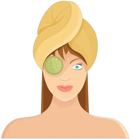 Face Cucumber Mask Towel Illustration Transparent Png Toalha No Cabelo Desenho Clown Hair Png