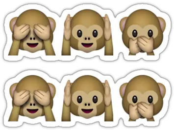 Speak No Evil Emoji Transparent Png See No Evil Hear No Evil Speak No Evil Emoji Png Monkey Emoji Png