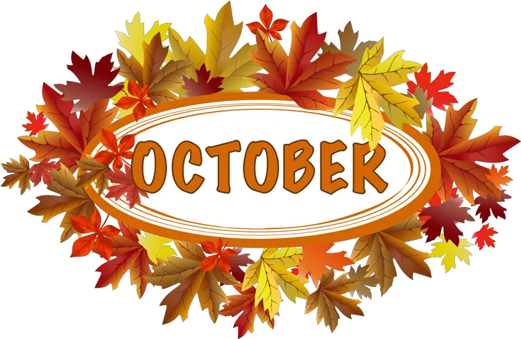 October 2019 In October Clipart Png October Png