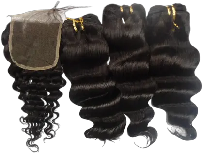 Brazilian Human Hair 44 Closure 3pcs Bundles Deep Wave Weave Select Set Wig Png Wave Hair Png