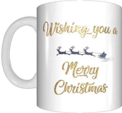 Christmas Magic Mug Png Merry Christmas Gold Png