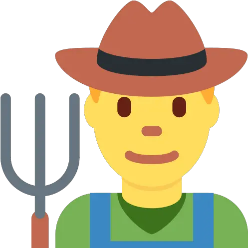 U200d Man Farmer Emoji Meaning With Pictures From A To Z Farmer Icon Png Cow Emoji Png