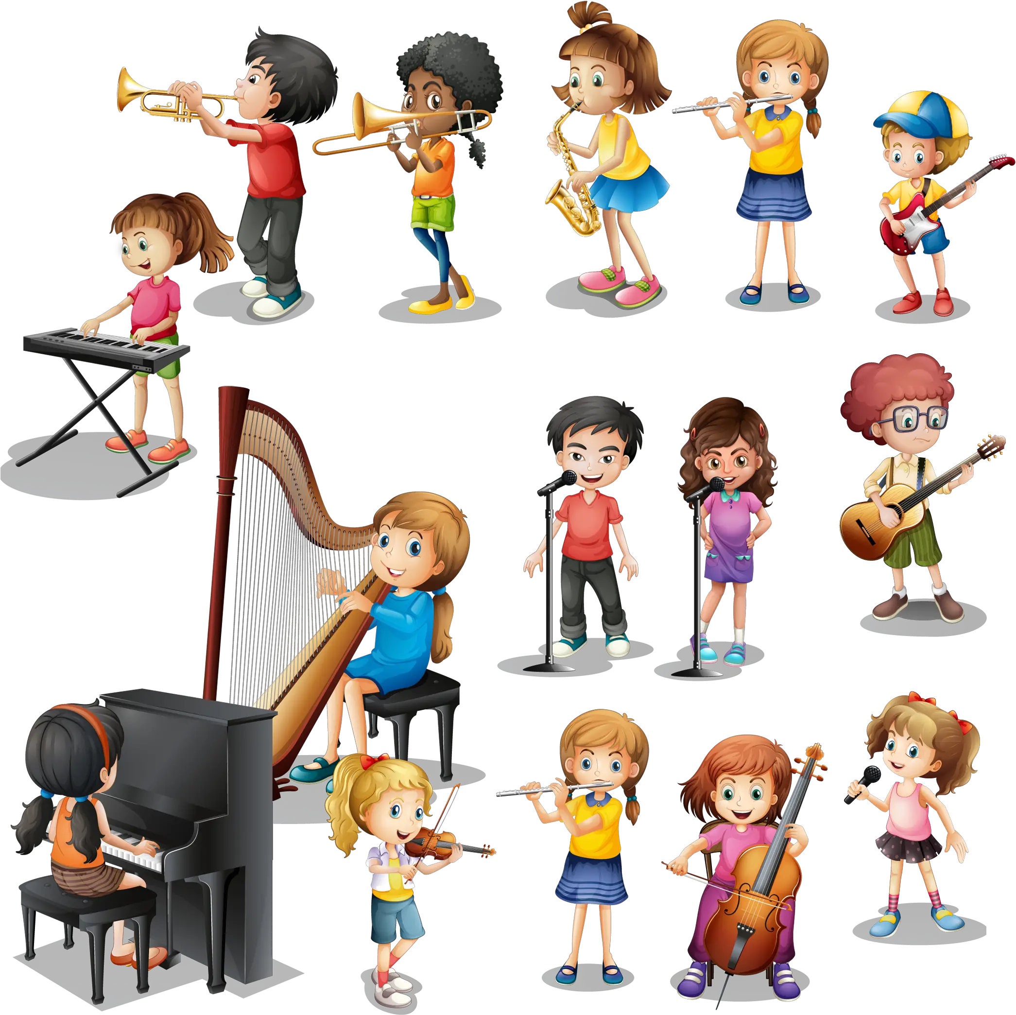 Download Musical Instrument Play Child Kids Play Imagenes De Niños Tocando Instrumentos Musicales Png Kids Playing Png