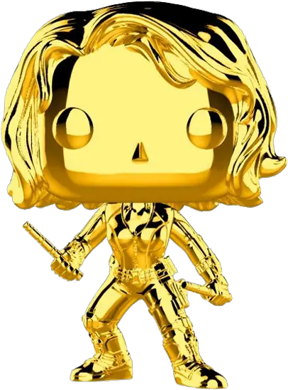 Download Marvel Studios 10th Anniversary Black Widow Gold Black Widow Gold Chrome Pop Png Marvel Studios Png