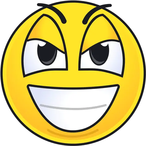 Cute Evil Grin Emoticon Transparent Png U0026 Svg Vector File Smiley Face Evil Smile Png