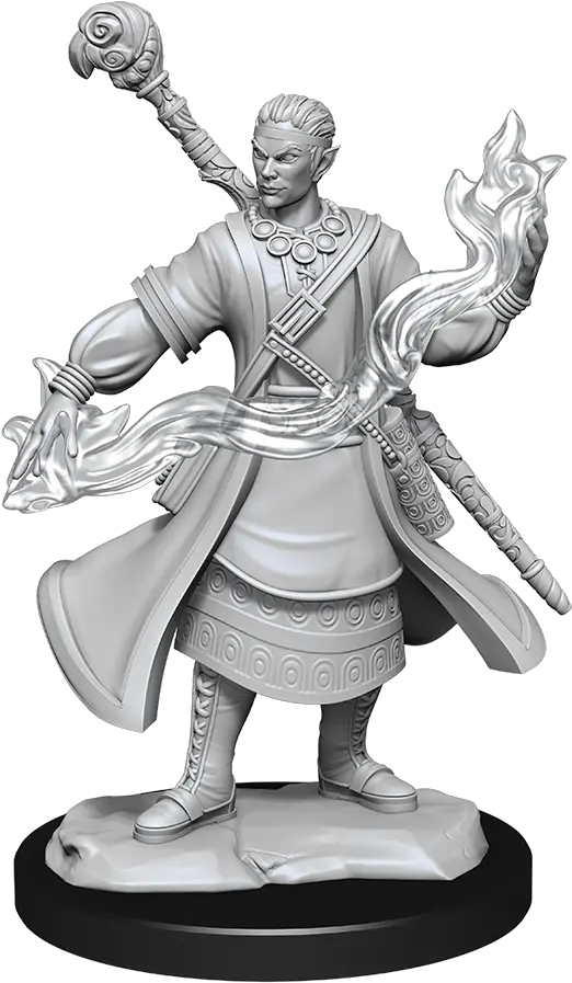 Wizkids Nolzuru0027s Marvelous Miniatures Half Elf Wizard Male Marvelous Miniatures Half Elf Wizard Png Dungeons And Dragons Monk Icon