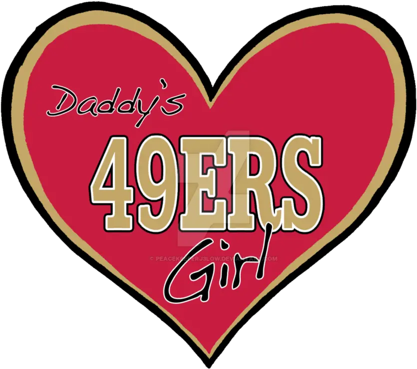 49ers Drawing Template Transparent U0026 Png Clipart Free Heart 49ers Logo Png