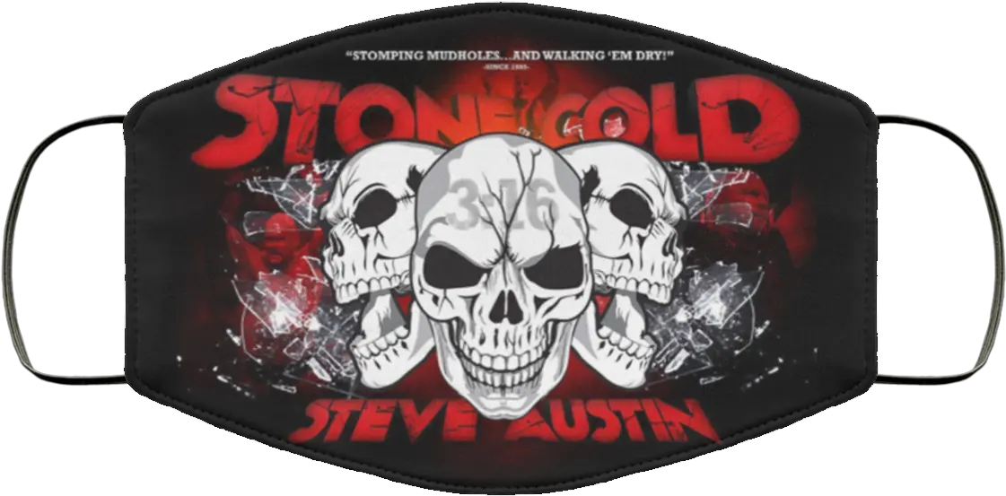 Stone Cold Steve Austin Cloth Face Mask Stone Cold Steve Austin Face Mask Png Stone Cold Png