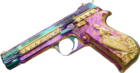 Pretty Pink Gold Gun Transparent Glassdicks U2022 Bad Ass Hand Guns Png Transparent Gun Image