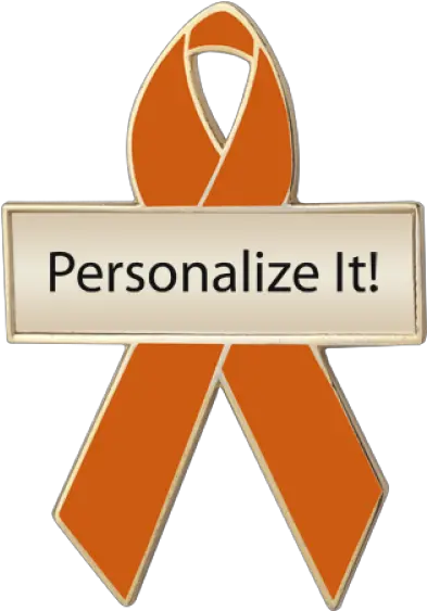 Amber Awareness Ribbons Personalized Pins No Minimums Cause Png Cancer Ribbon Logo