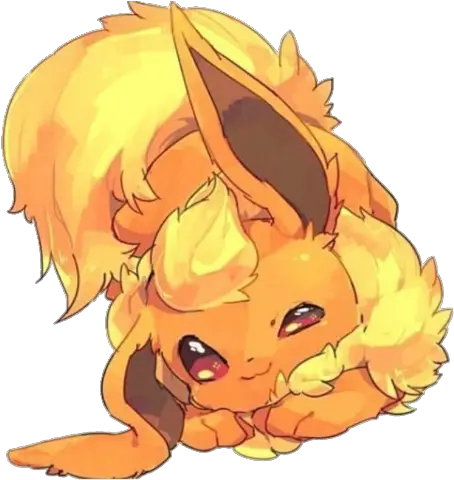 Flareon Flareon Cute Pokemon Drawing Png Download Flareon Pokemon Cute Art Flareon Png