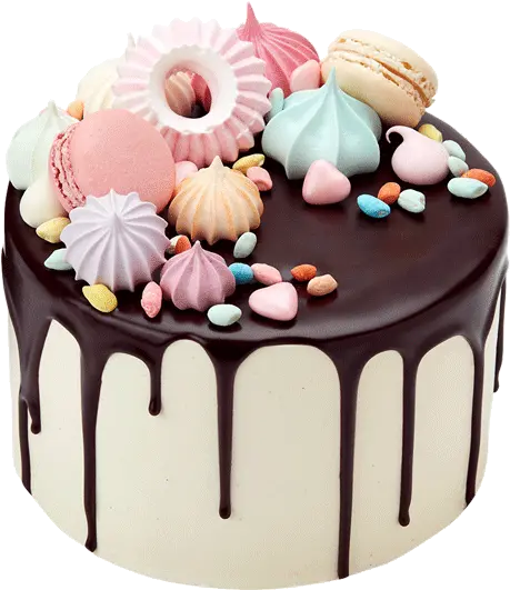 Vanilla Clouddripcakeweb12png 493593 Torta Con Decoración Chocolate Drip Png