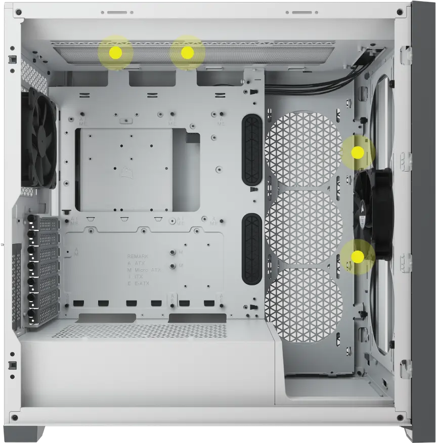 5000d Airflow Tempered Glass Mid Tower Atx Pc Case U2014 White Corsair 5000d Png Fan Icon On Computer Case