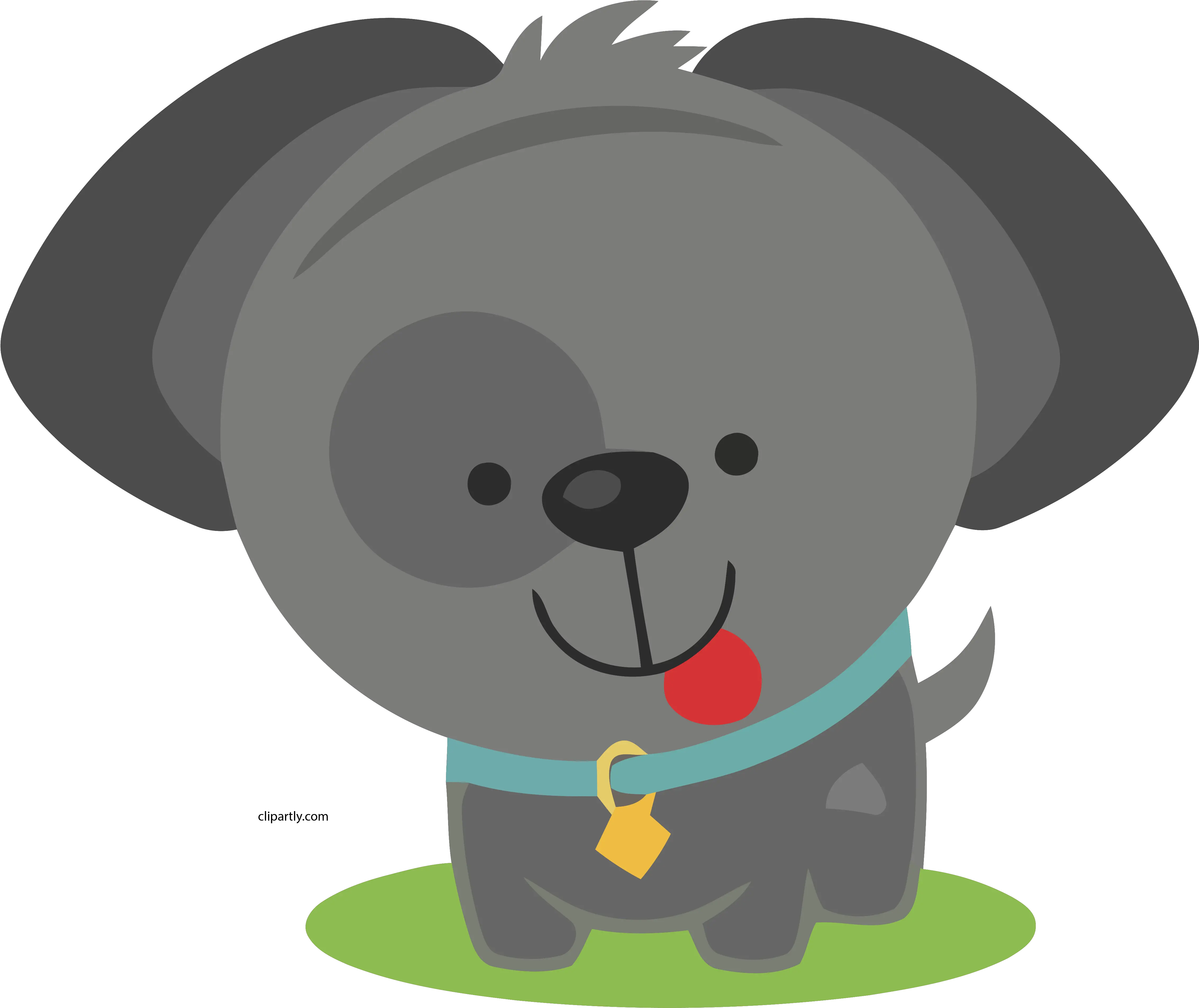 Gray Dog Cute Clipart Png Cute Dog Clipart Transparent Puppy Clipart Png