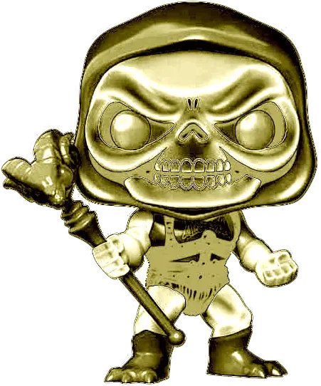 Download Skeletor Gold Chrome Pop Vinyl Cartoon Full Cartoon Png Skeletor Png