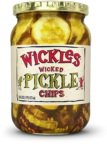 Wickles Pickles Chips 16 Oz Wickles Wicked Pickle Chips Png Pickle Png