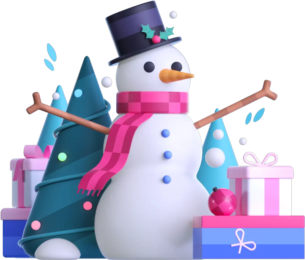 Snowman Gifts Presents 3d Illustration Free Download Christmas Hackathon Png Snowman Icon Png