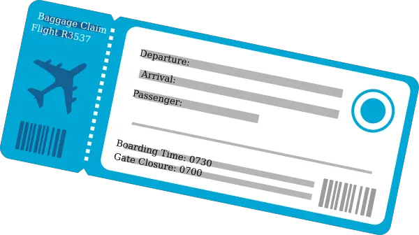 Transparent Png Svg Vector File Plane Ticket Clipart Ticket Icon Png