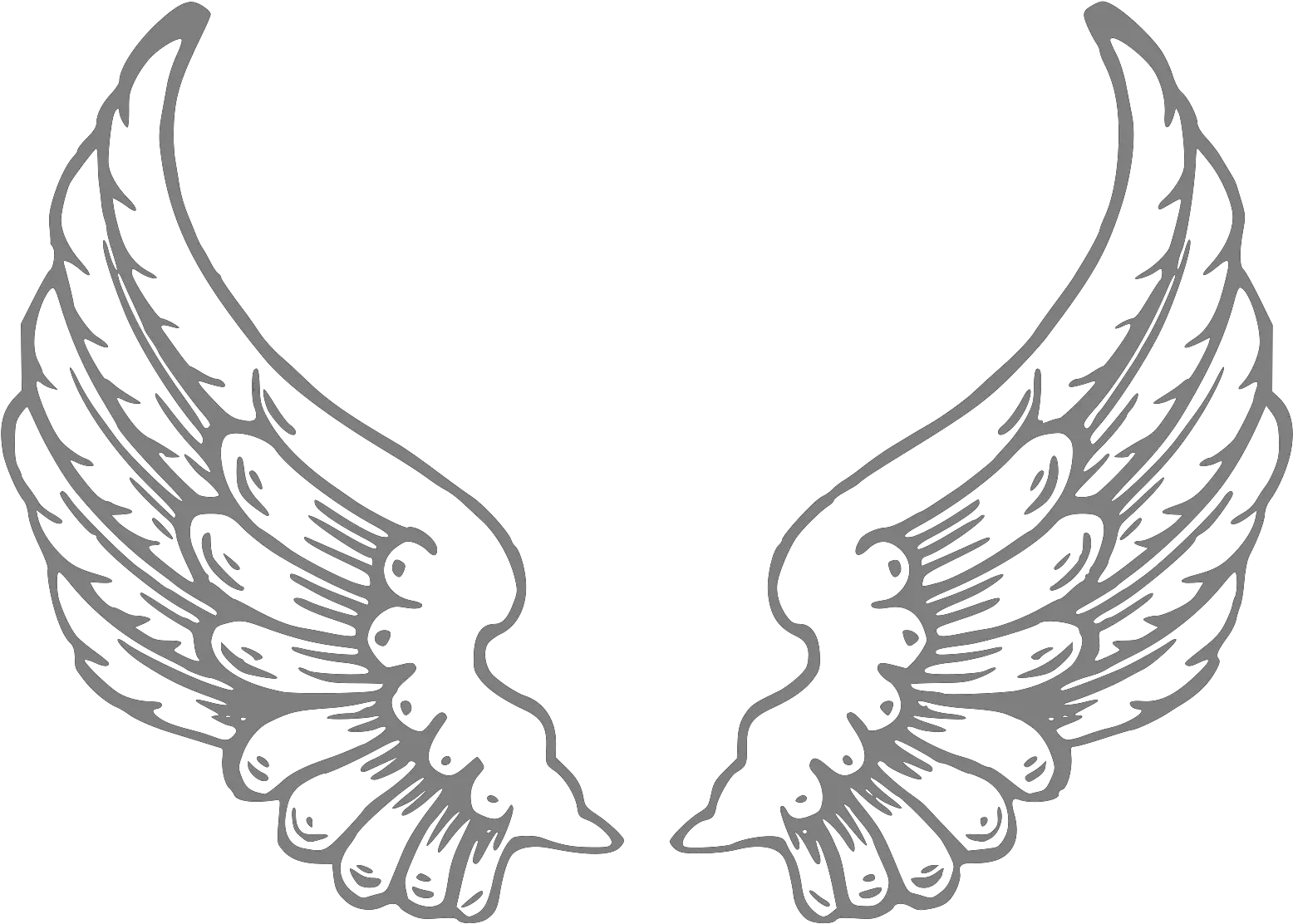 Gray Angle Wings Clip Art Wing Coloring Pages Png Sheep With Wings Icon