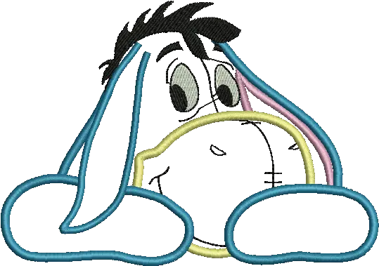 Download Eeyore Winnie The Pooh Character Applique Eeyore Png Eeyore Transparent