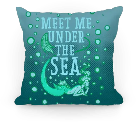 Meet Me Under The Sea Throw Pillow Lookhuman Cushion Png Under The Sea Png
