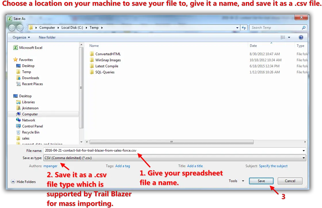 Trail Blazer Running An Import Of Contact Data From Excel Vertical Png Excel Import Icon