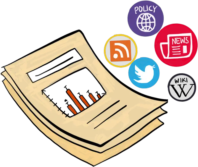 Image Of A Research Paper With Five Icons Altmetrics Research Paper Clipart Png News Icon Aesthetic