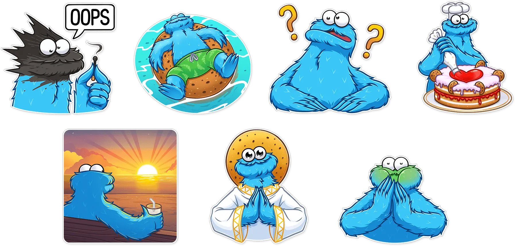 Cookie Monster Telegram Stickers U2014 2019 Fictional Character Png Cookie Monster Icon