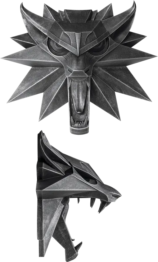 Download The Witcher 3 Wolf Wall Sculpture Witcher 3 Wild Witcher Wolf Medallion Png Witcher Png