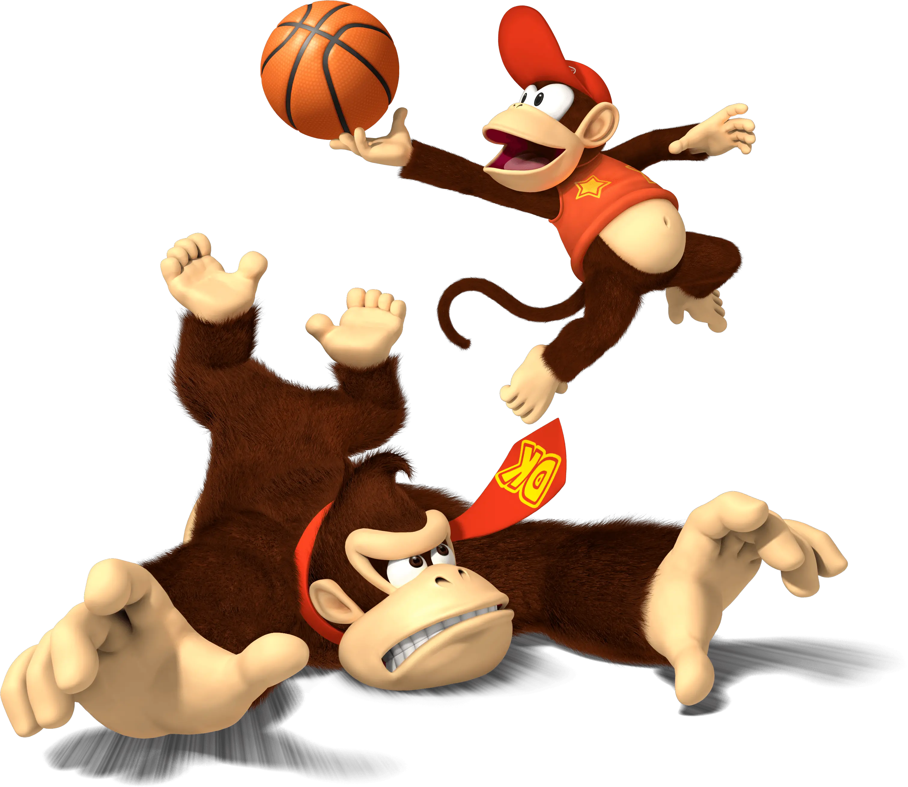 Download Hd Donkey Kong And Diddy Playing Basketball Mario Sports Mix Donkey And Diddy Kong Png Kong Png