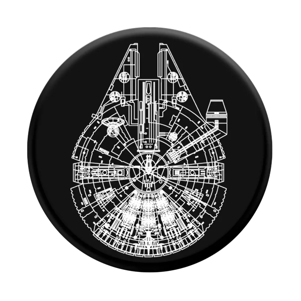 Popsockets Aluminium Millennium Falcon Star Wars Millennium Falcon Design Png Millennium Falcon Png